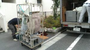 団地の遺品整理作業