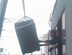 重量物の重機搬出作業