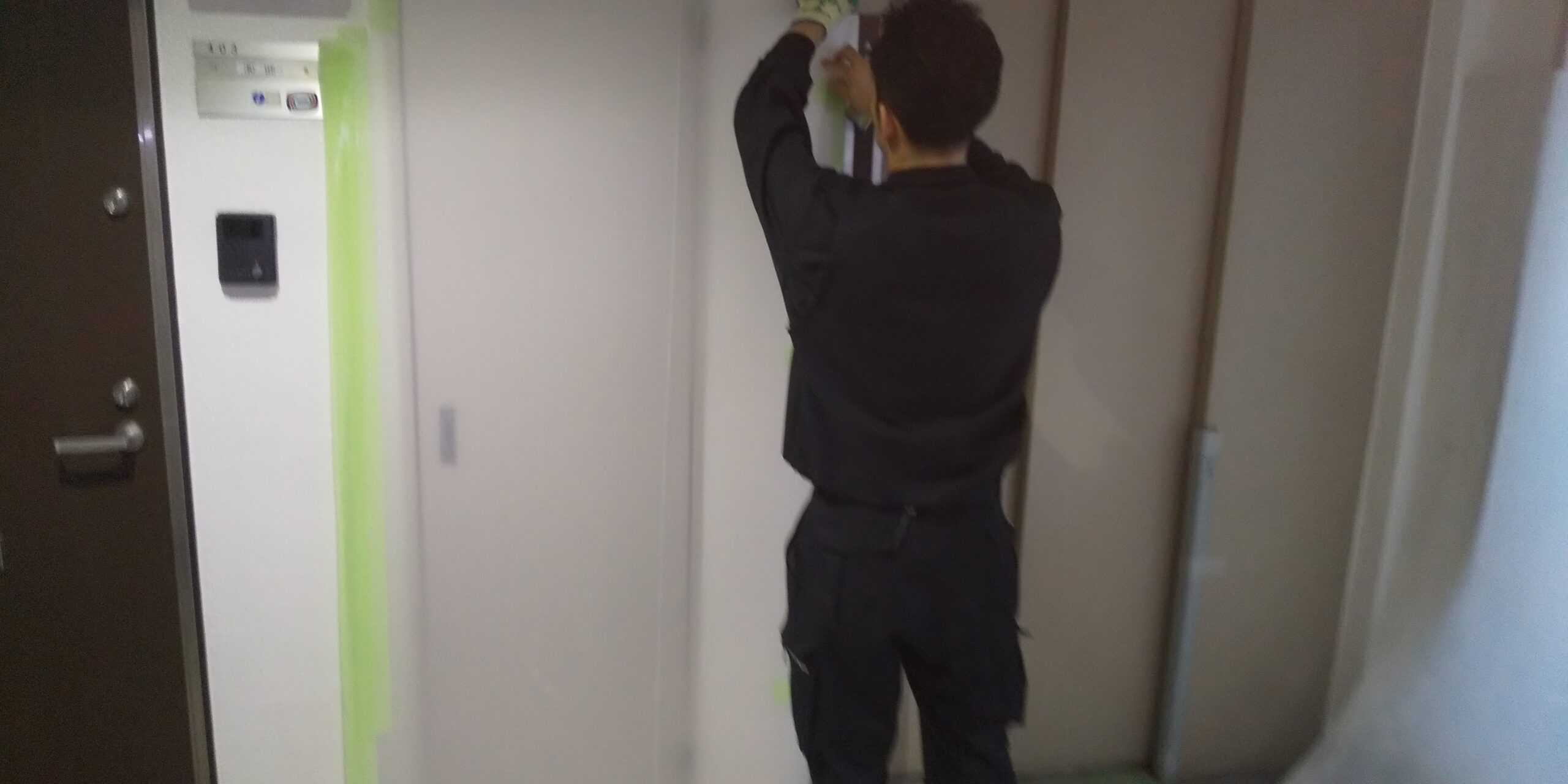 マンションエレベーター養生
